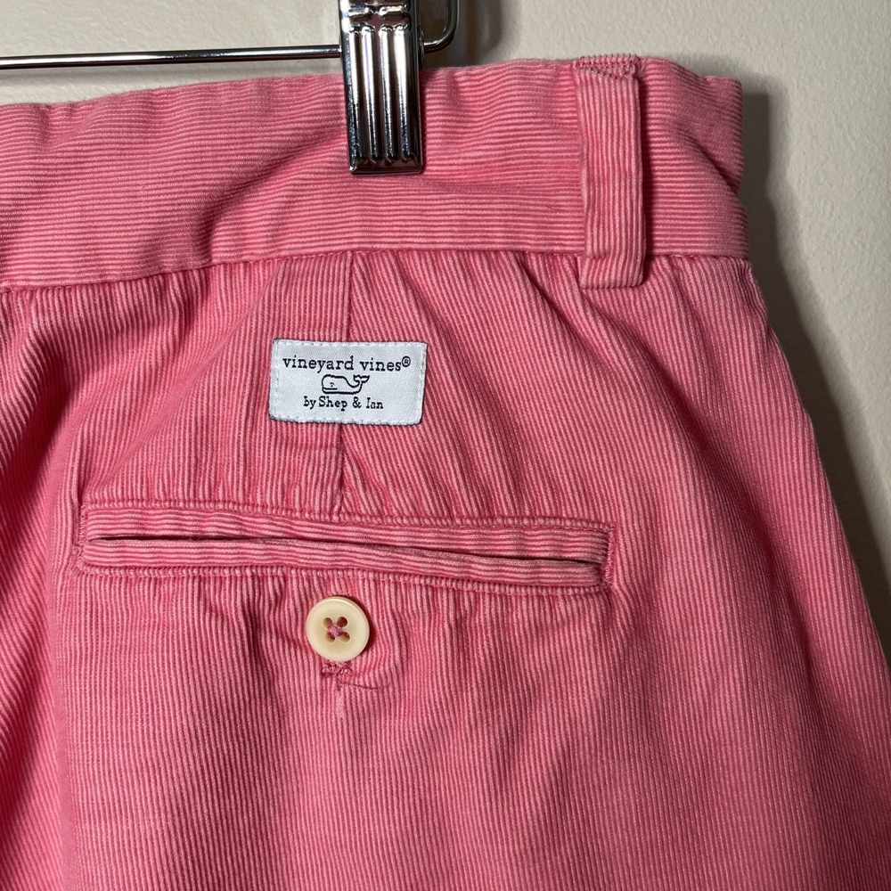 Vineyard Vines Men's 36 Ribbed Micro Corduroy Shorts Coral Pink - Picture 3 of 8